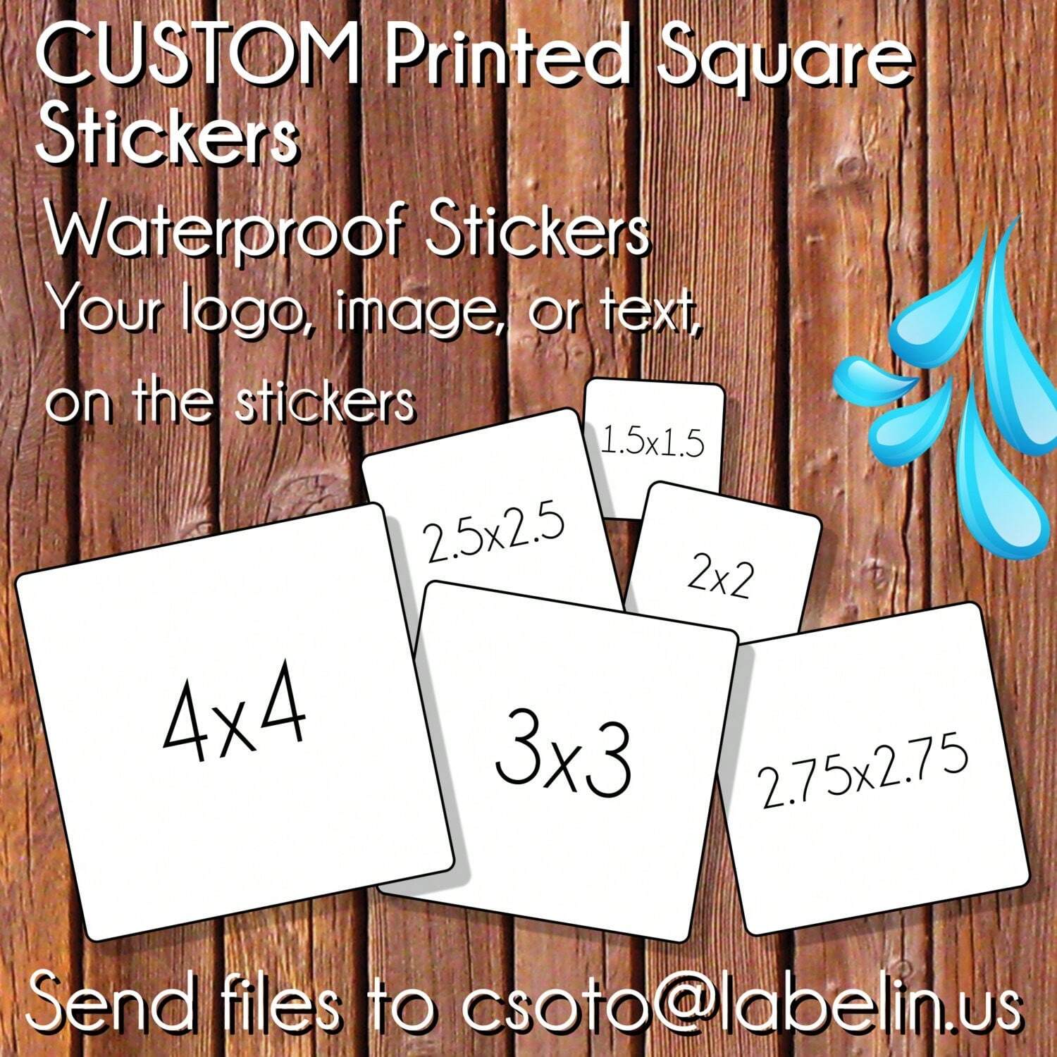Custom stickers 4-8 cm persona - Personalised Candle Label recension och pris