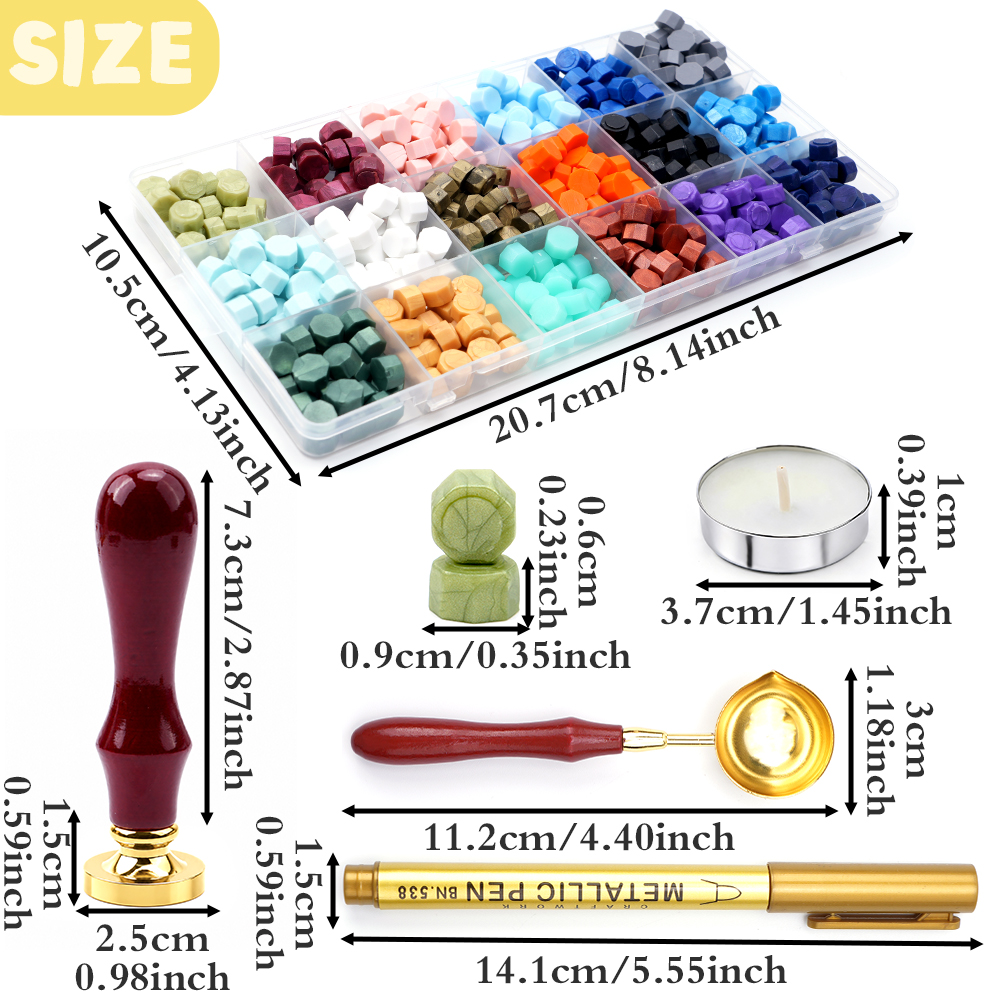 Letter M Wax Seal Stamp Kit wi - Wax Seal Letter Kit recension och pris