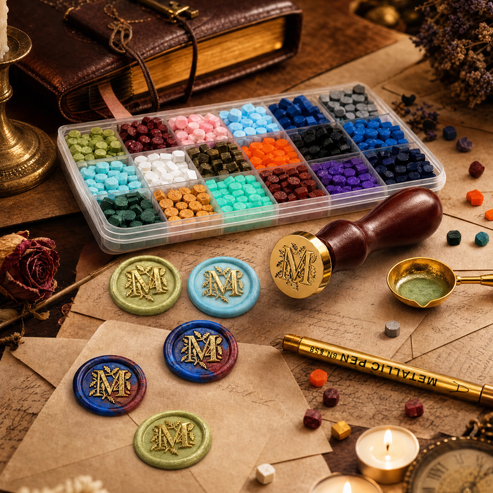 Letter M Wax Seal Stamp Kit wi - Wax Seal Letter Kit recension och pris