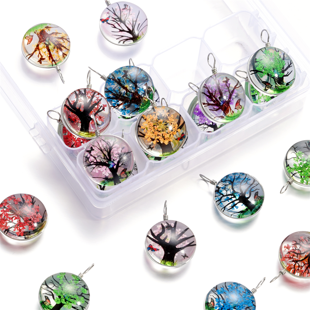 5pcs/lot 20x29mm Jewelry Cryst - Birth Flower Necklace recension och pris