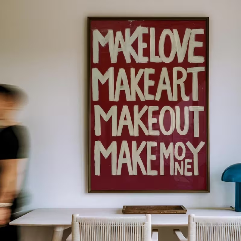 Modern,Retro Self Made Love Ki - Custom Map Poster recension och pris