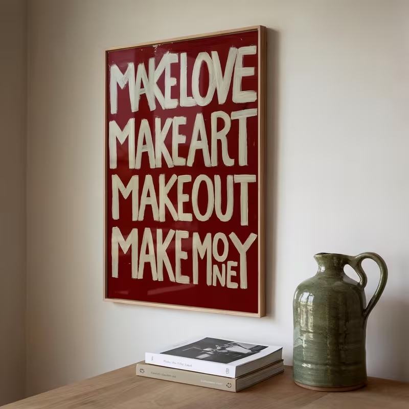 Modern,Retro Self Made Love Ki - Custom Map Poster recension och pris