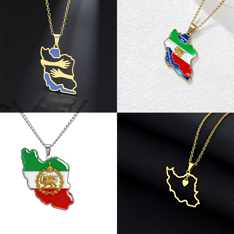 Lucktune Iran Map Pendant Neck - Custom Star Map recension och pris