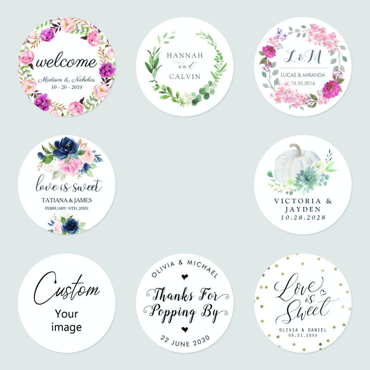 96 Pcs Personalized Round Circ - Personalised Candle Label recension och pris