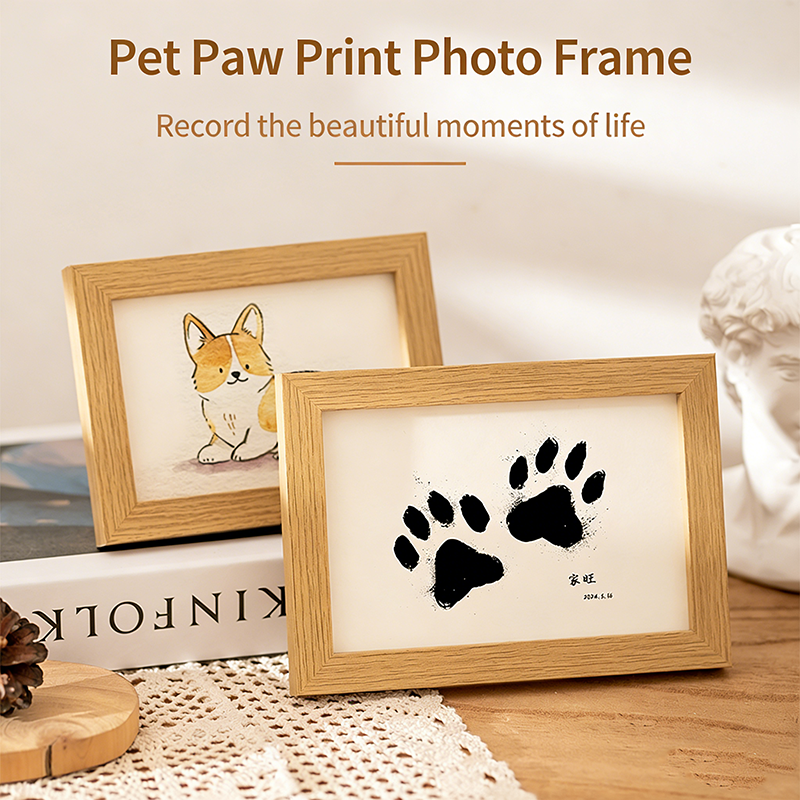 Diy Wooden Baby Pet Paw Print  - Engraved Wood Frame recension och pris