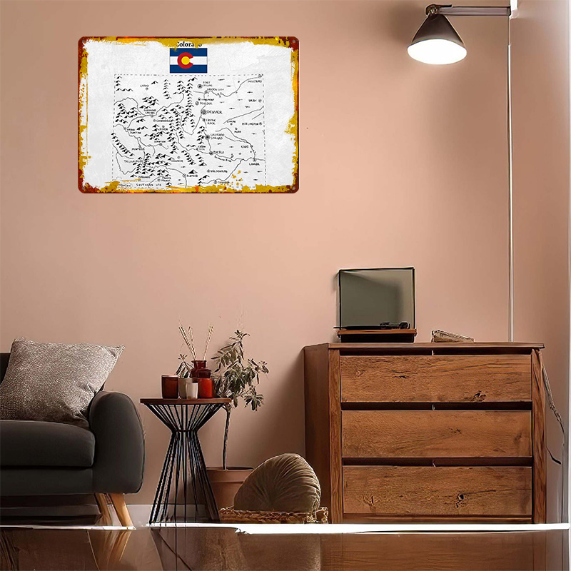 Hand Drawn Map of Colorado 3D  - Custom Map Poster recension och pris