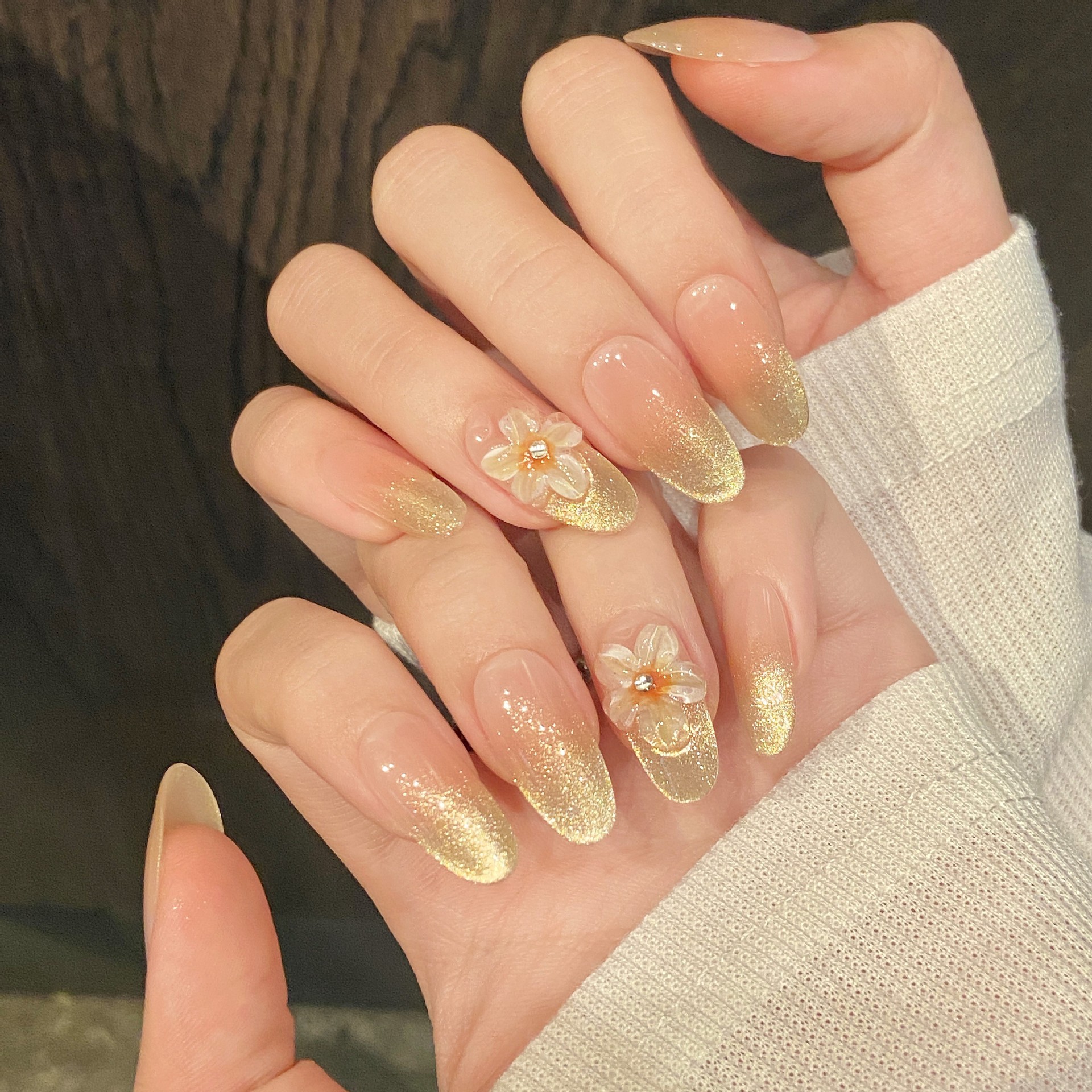 10pcs Handmade Press on Nails  - Pressed Flower Art recension och pris