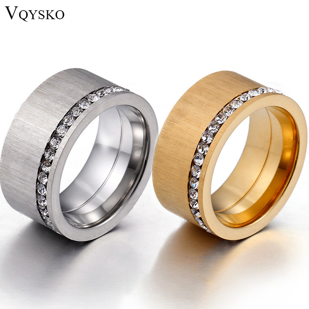 VQYSKO Single Row White Zircon - Initial Ring Custom recension och pris