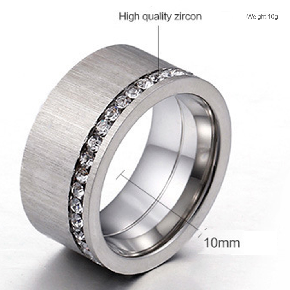 VQYSKO Single Row White Zircon - Initial Ring Custom recension och pris