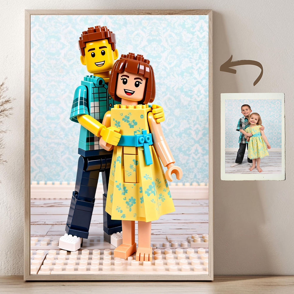 Custom Cartoon Building Block  - Custom Map Poster recension och pris