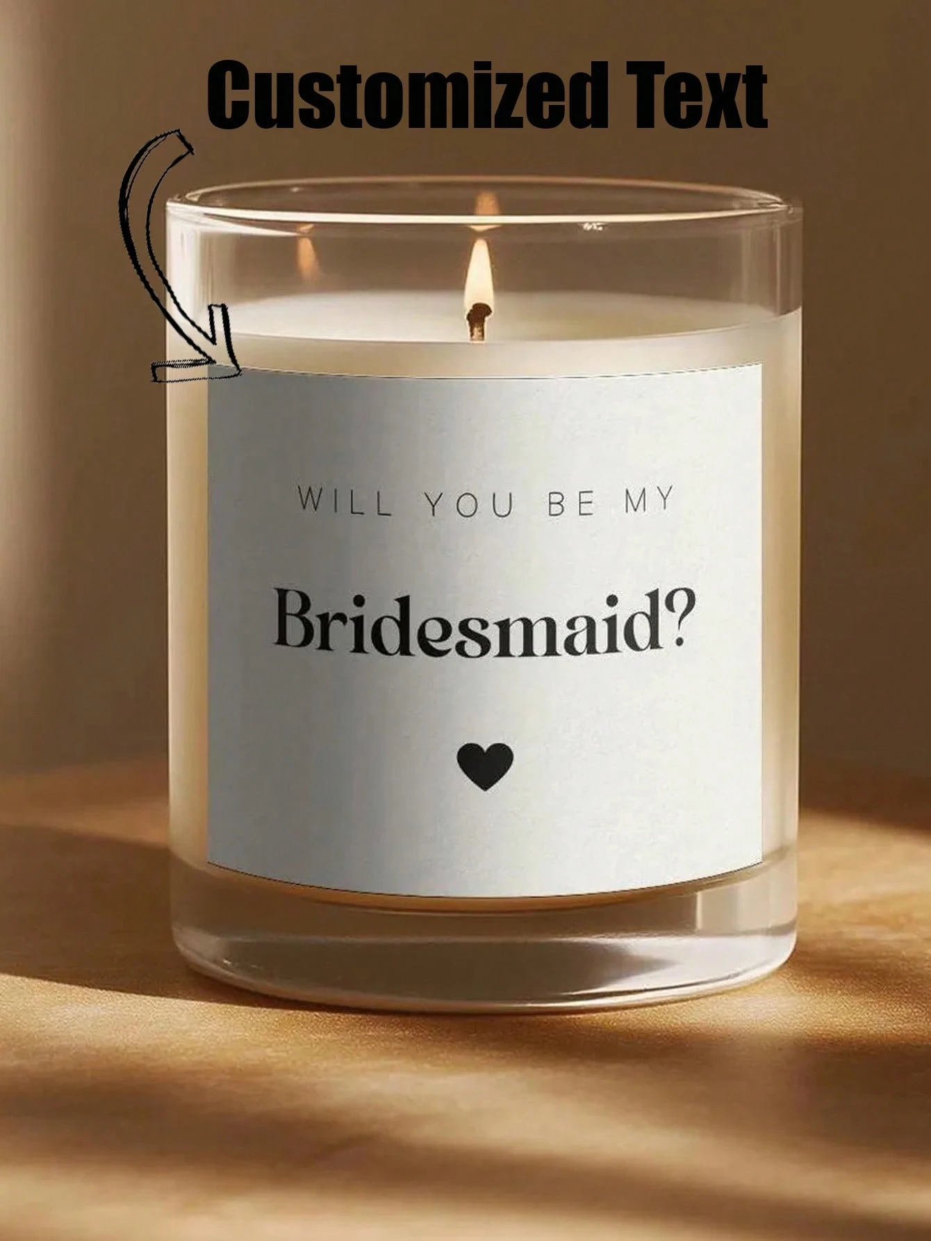 Custom Candle Label Will You B - Personalised Candle Label recension och pris