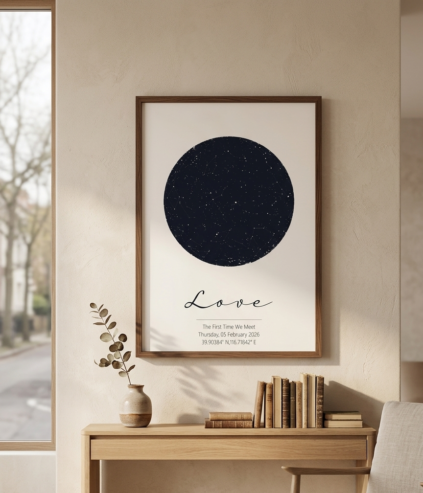 Personalized Star Map Print Cu - Custom Star Map recension och pris