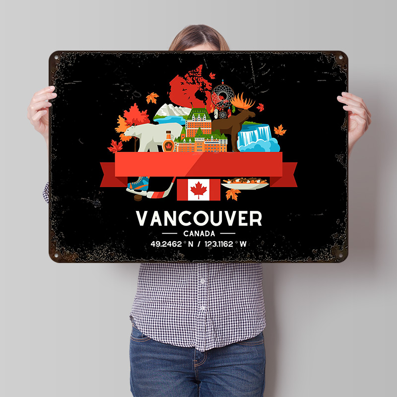 Vancouver City Map Printed Pos - Custom Map Poster recension och pris