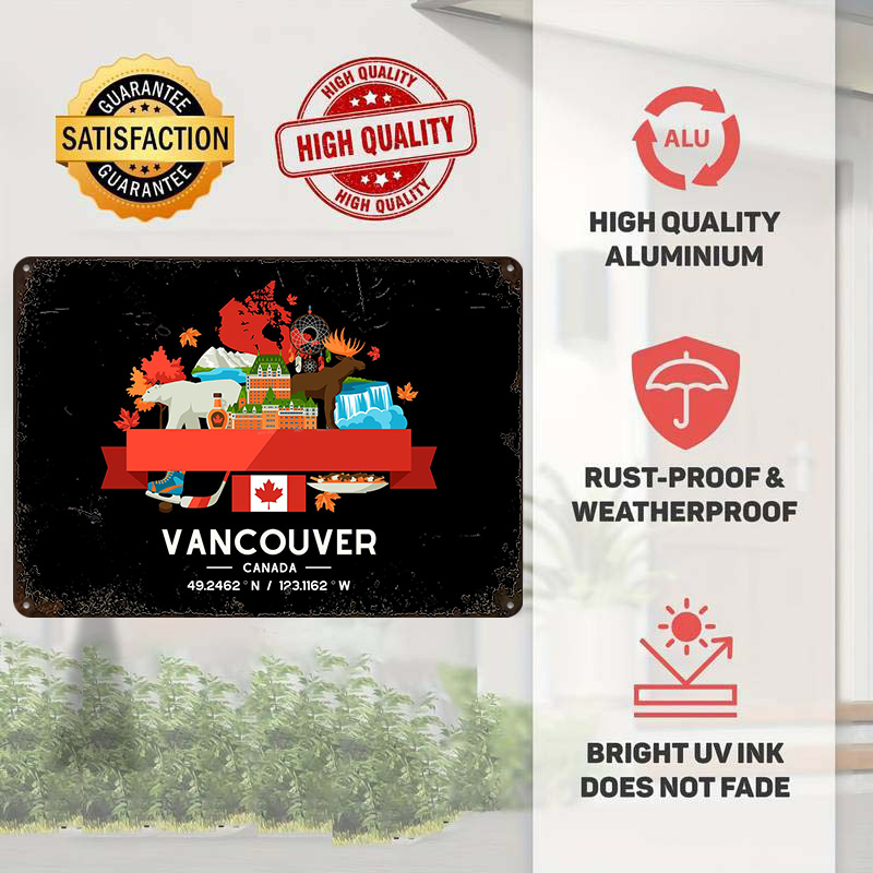 Vancouver City Map Printed Pos - Custom Map Poster recension och pris