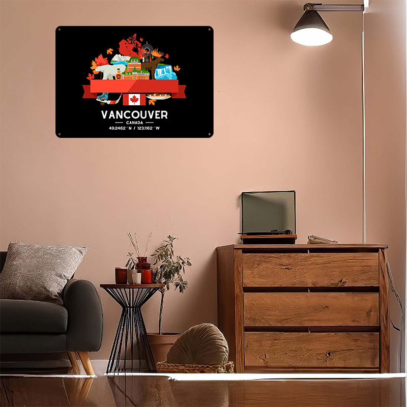 Vancouver City Map Printed Pos - Custom Map Poster recension och pris