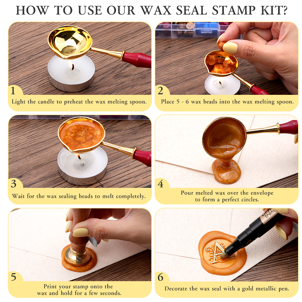 Alphabet Wax Seal Stamp Set -  - Wax Seal Letter Kit recension och pris