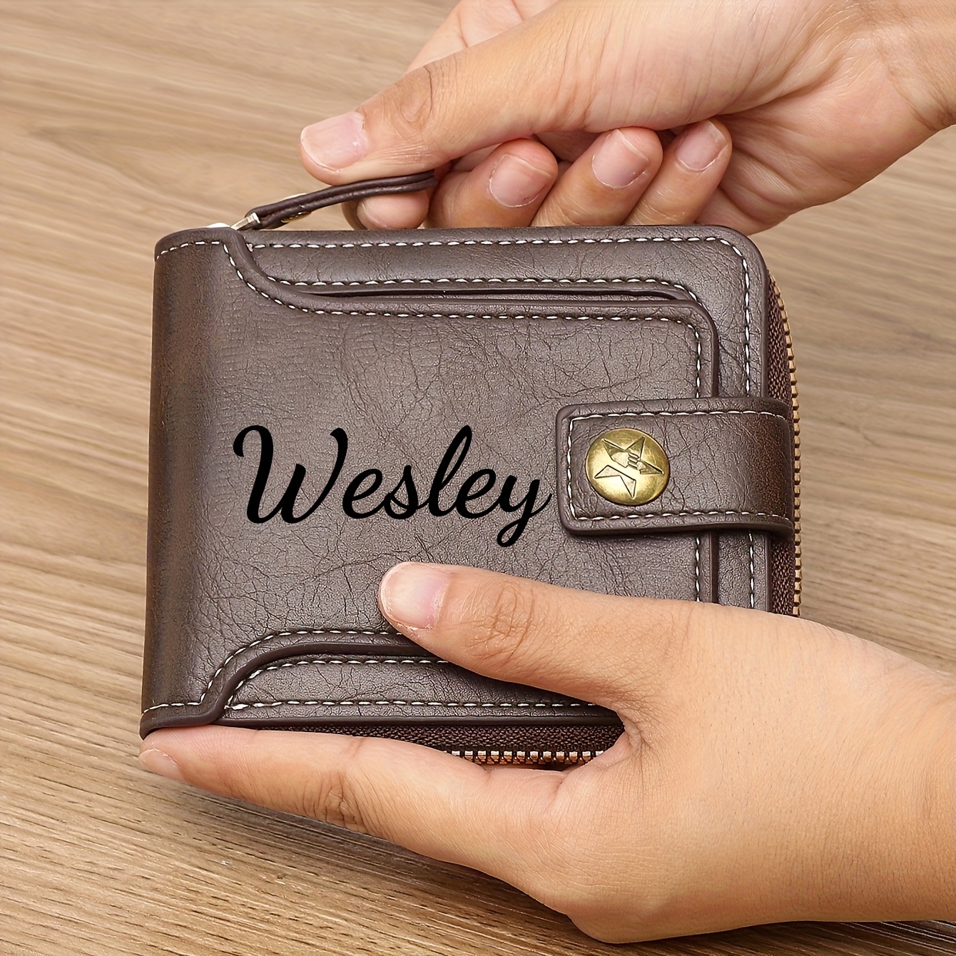 Custom Name Men's Wallet Gift  - Personalized Name Box recension och pris