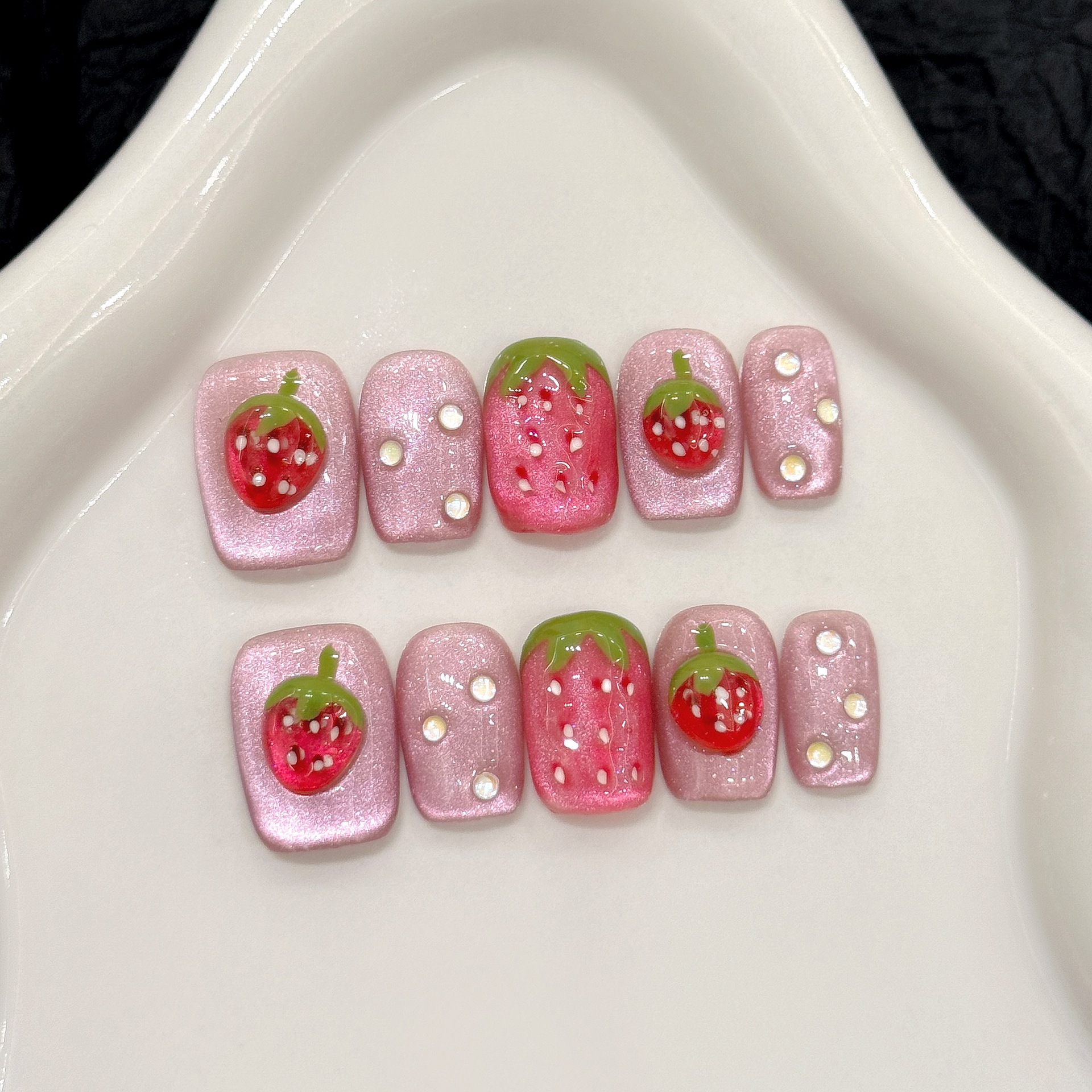 10pcs Cute Red Strawberry Pres - Pressed Flower Art recension och pris