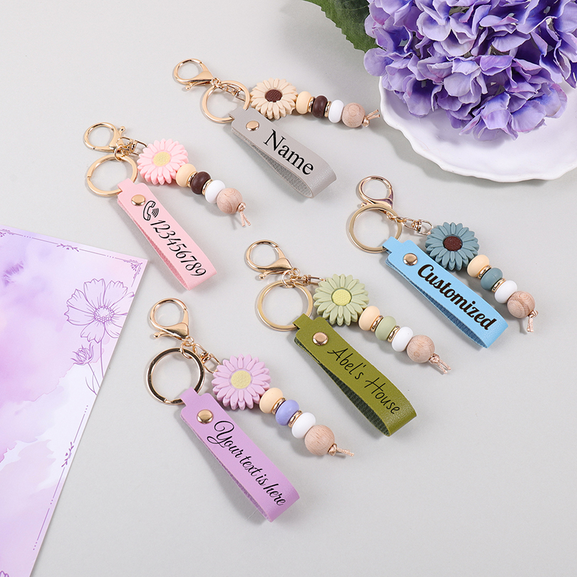 Daisy Pendant Custom Text Keyc - Initial Ring Custom recension och pris