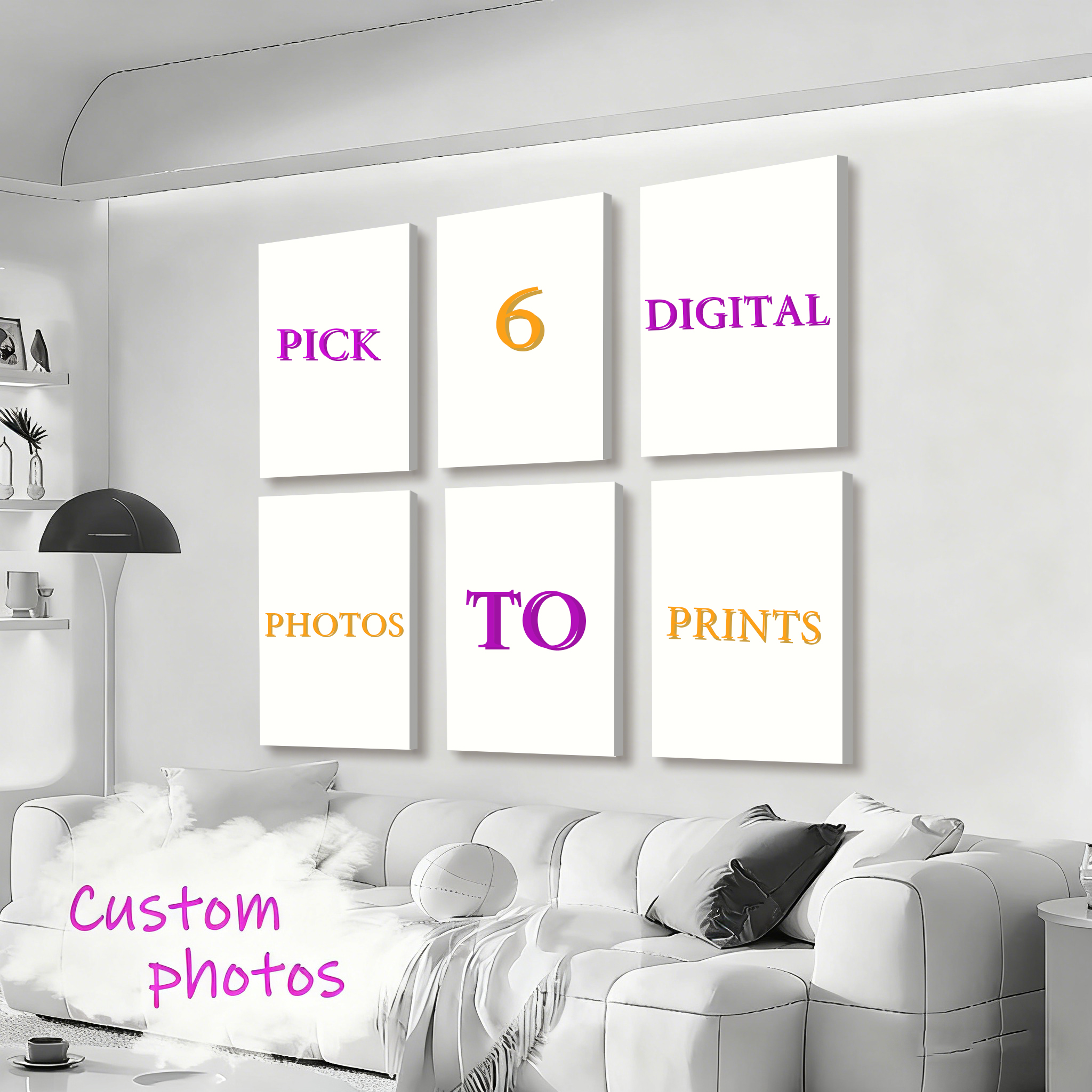 6pcs/set Custom Canvas Prints  - Pet Portrait Custom recension och pris