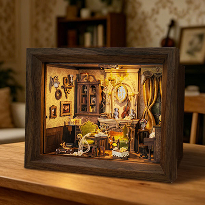 DIY Wooden Miniature Model Kit - Engraved Wood Frame recension och pris