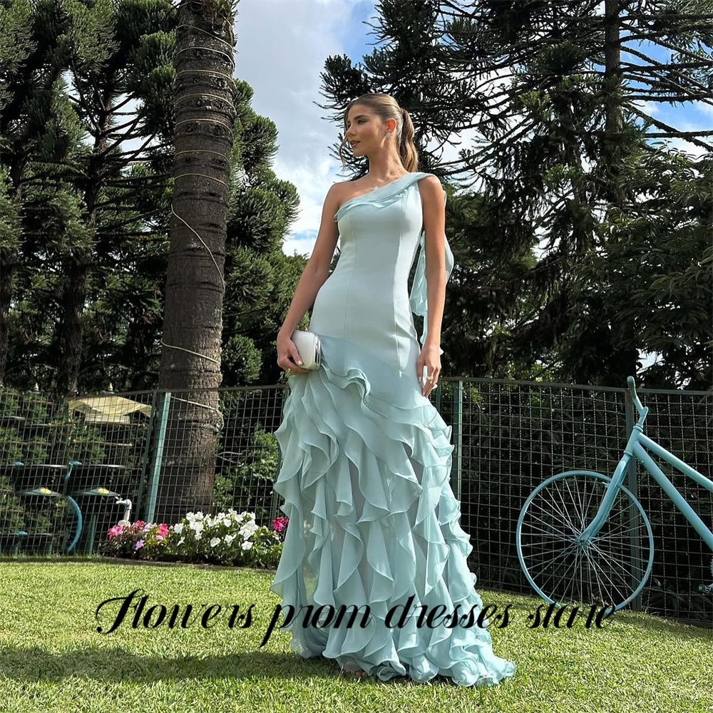 Flowers Sky Blue Party Dress L - Custom Night Sky recension och pris
